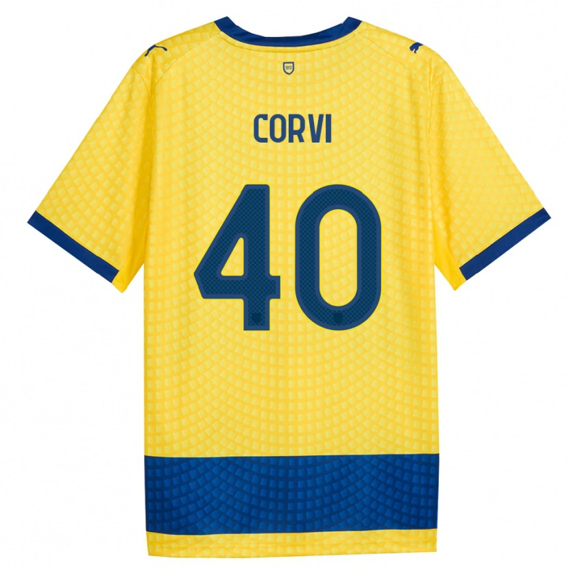 Danxen Herren Edoardo Corvi #40 Gelb Blau Schwarz Auswärtstrikot Trikot 2026/27 T-Shirt Schweiz