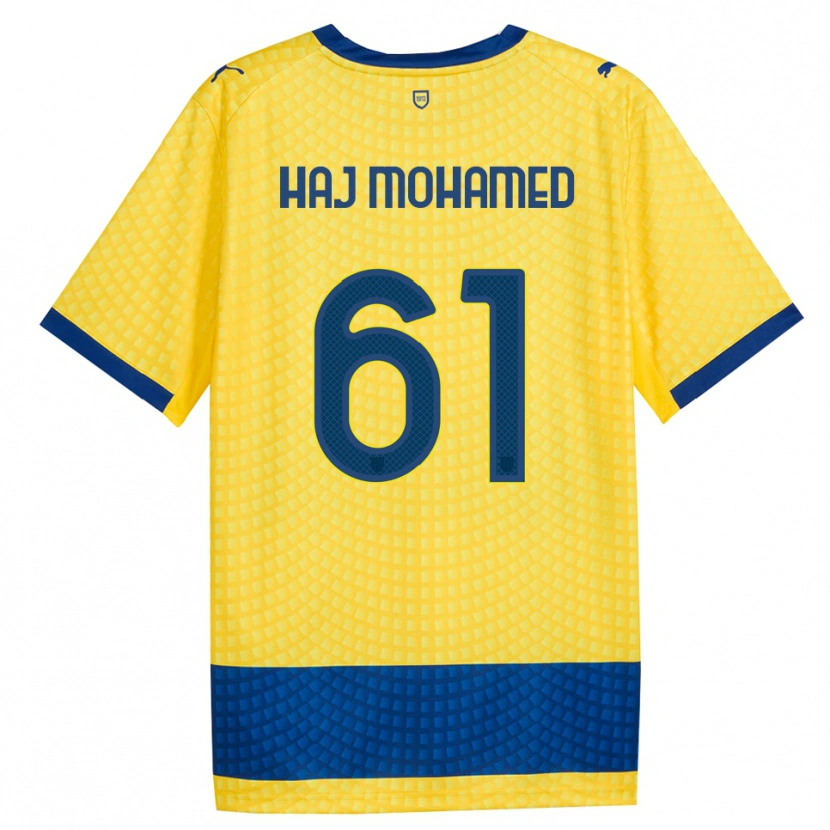 Danxen Herren Anas Haj Mohamed #61 Gelb Blau Schwarz Auswärtstrikot Trikot 2026/27 T-Shirt Schweiz
