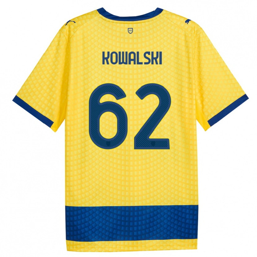 Danxen Herren Mateusz Kowalski #62 Gelb Blau Schwarz Auswärtstrikot Trikot 2026/27 T-Shirt Schweiz