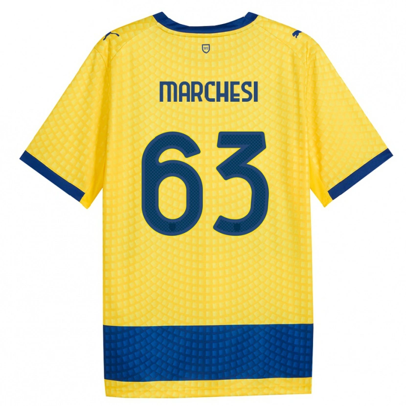 Danxen Herren Lorenzo Marchesi #63 Gelb Blau Schwarz Auswärtstrikot Trikot 2026/27 T-Shirt Schweiz