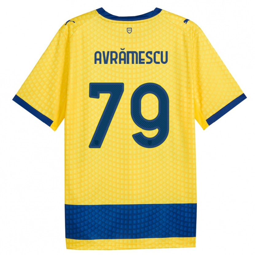 Danxen Herren Ianis Avrămescu #79 Gelb Blau Schwarz Auswärtstrikot Trikot 2026/27 T-Shirt Schweiz