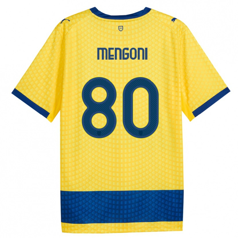 Danxen Herren Filippo Mengoni #80 Gelb Blau Schwarz Auswärtstrikot Trikot 2026/27 T-Shirt Schweiz