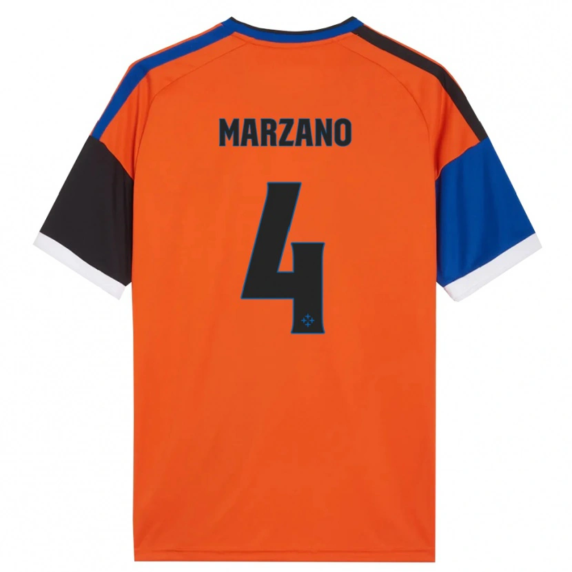 Danxen Herren Michelangelo Marzano #4 Orange Blau Schwarz Weiß Auswärtstrikot Trikot 2026/27 T-Shirt Schweiz