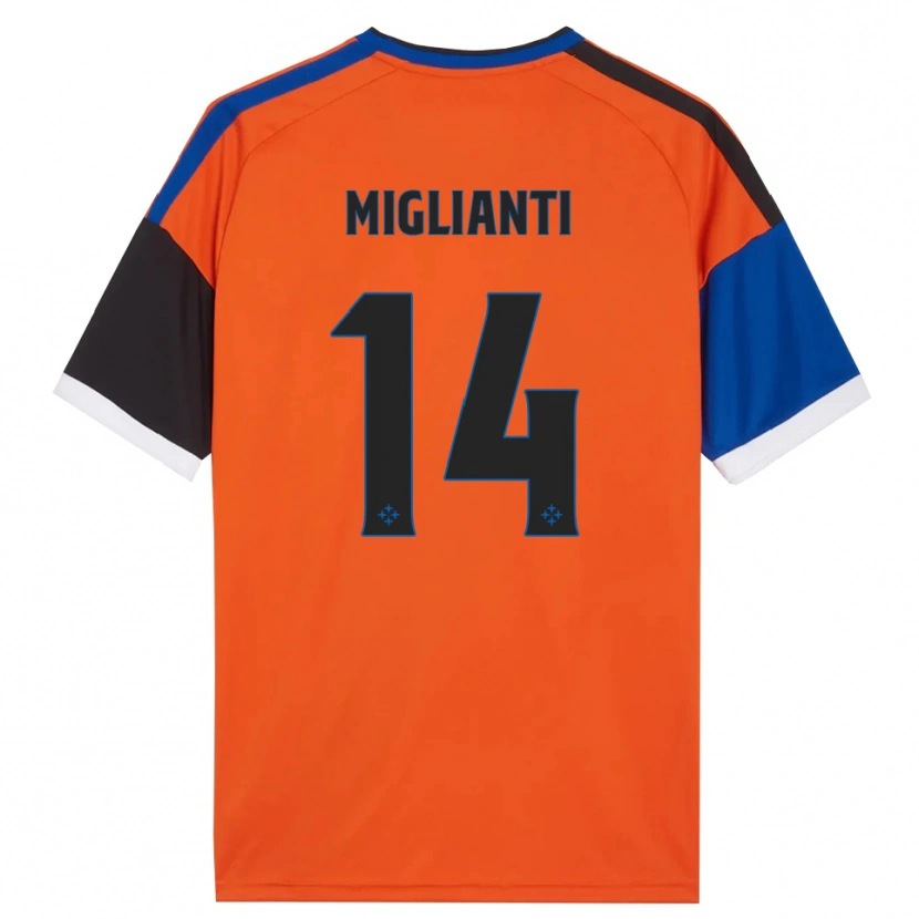 Danxen Herren Niccolò Miglianti #14 Orange Blau Schwarz Weiß Auswärtstrikot Trikot 2026/27 T-Shirt Schweiz