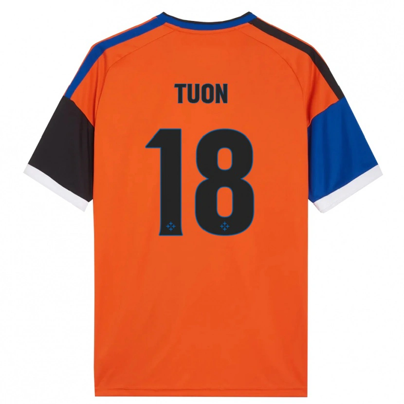 Danxen Herren Nicola Tuon #18 Orange Blau Schwarz Weiß Auswärtstrikot Trikot 2026/27 T-Shirt Schweiz