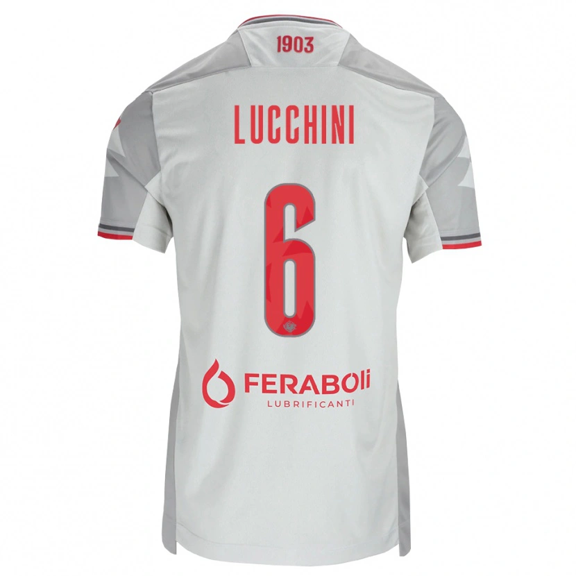 Danxen Herren Matteo Lucchini #6 Grau Weiß Rot Auswärtstrikot Trikot 2026/27 T-Shirt Schweiz