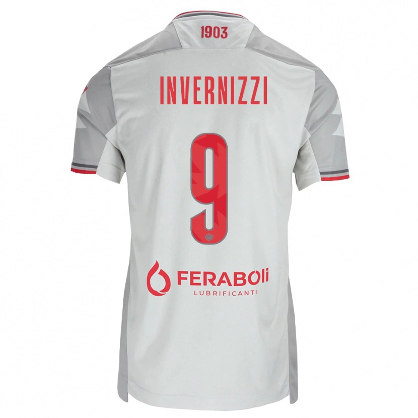 Danxen Herren Leonardo Invernizzi #9 Grau Weiß Rot Auswärtstrikot Trikot 2026/27 T-Shirt Schweiz