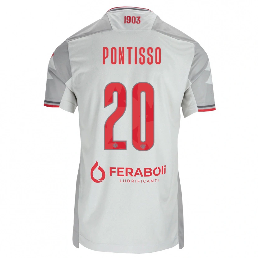 Danxen Herren Simone Pontisso #20 Grau Weiß Rot Auswärtstrikot Trikot 2026/27 T-Shirt Schweiz