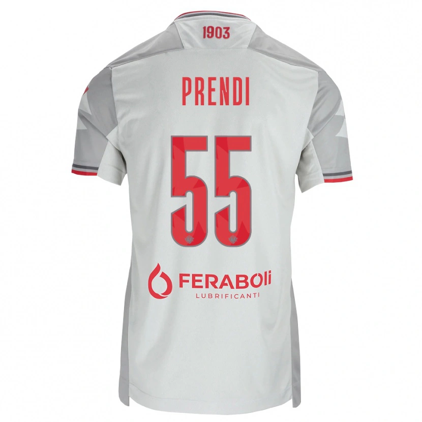 Danxen Herren Denis Prendi #55 Grau Weiß Rot Auswärtstrikot Trikot 2026/27 T-Shirt Schweiz