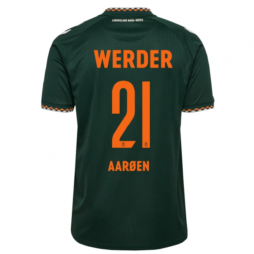 Danxen Herren Isak Hansen-Aaröen #21 Dunkelgrün Orange Weiß Auswärtstrikot Trikot 2026/27 T-Shirt Schweiz