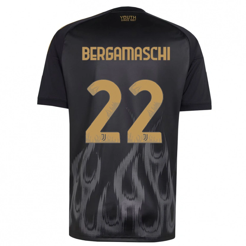 Danxen Herren Valentina Bergamaschi #22 Schwarz Braun Ausweichtrikot Trikot 2026/27 T-Shirt Schweiz