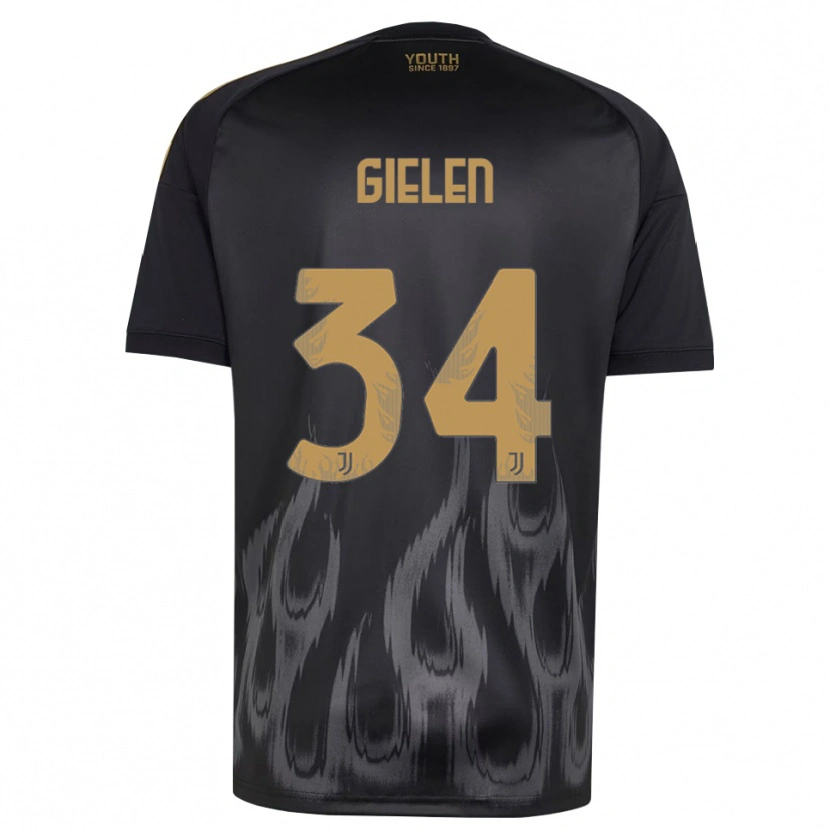 Danxen Herren Wout Gielen #34 Schwarz Braun Ausweichtrikot Trikot 2026/27 T-Shirt Schweiz