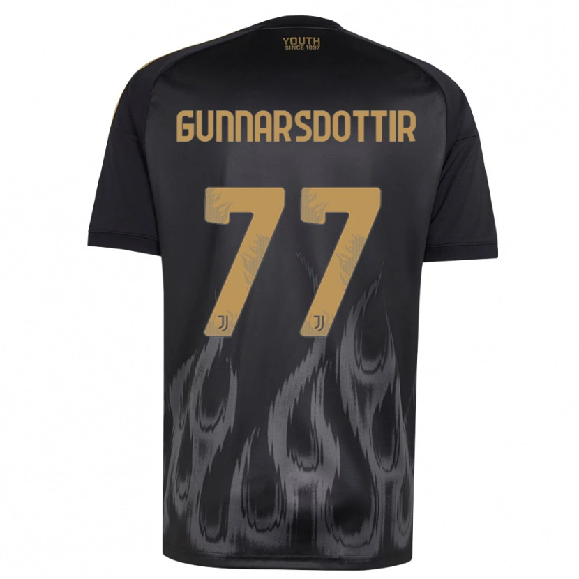 Danxen Herren Sara Bjork Gunnarsdottir #77 Schwarz Braun Ausweichtrikot Trikot 2026/27 T-Shirt Schweiz