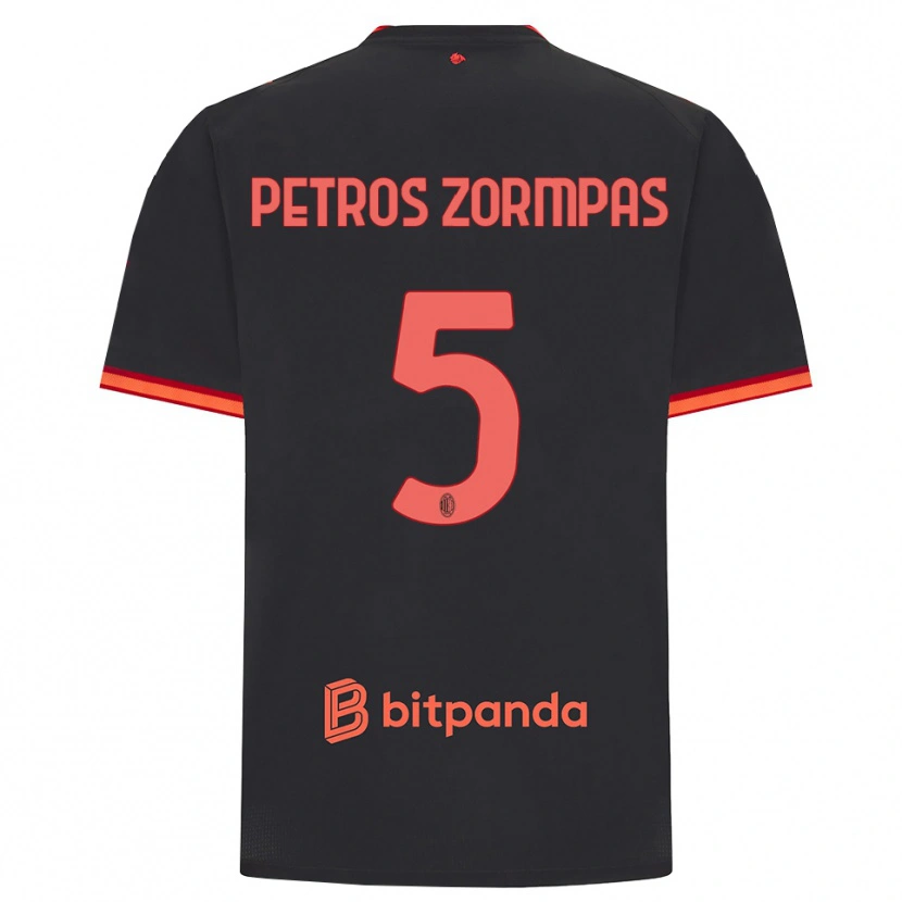Danxen Herren Spyridon Petros Zorbas #5 Schwarz Rot Ausweichtrikot Trikot 2026/27 T-Shirt Schweiz