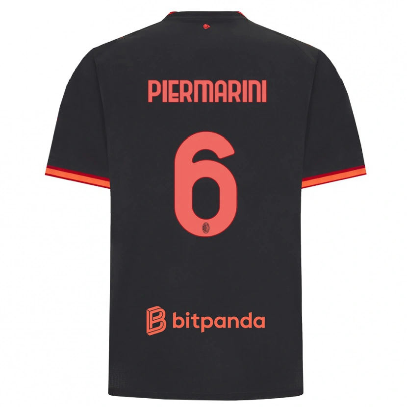 Danxen Herren Mattia Piermarini #6 Schwarz Rot Ausweichtrikot Trikot 2026/27 T-Shirt Schweiz