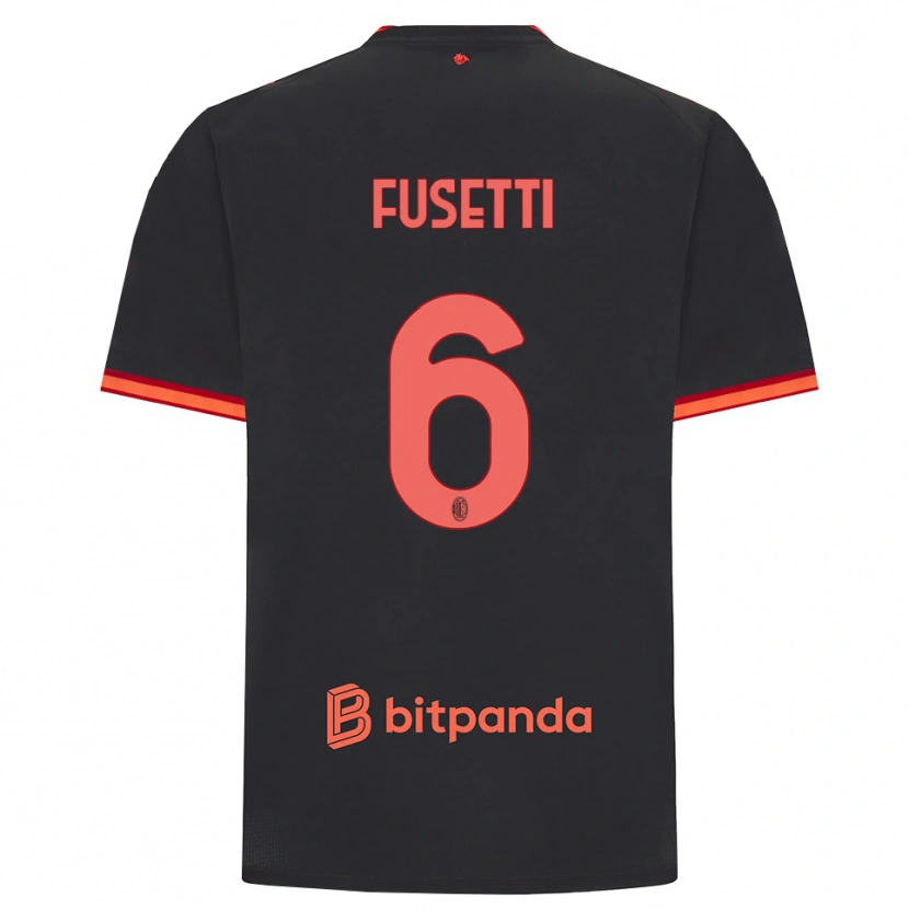 Danxen Herren Laura Fusetti #6 Schwarz Rot Ausweichtrikot Trikot 2026/27 T-Shirt Schweiz