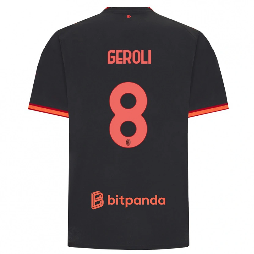 Danxen Herren Matteo Geroli #8 Schwarz Rot Ausweichtrikot Trikot 2026/27 T-Shirt Schweiz