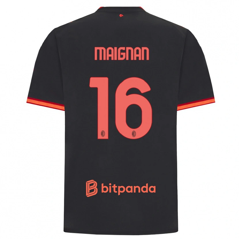 Danxen Herren Mike Maignan #16 Schwarz Rot Ausweichtrikot Trikot 2026/27 T-Shirt Schweiz