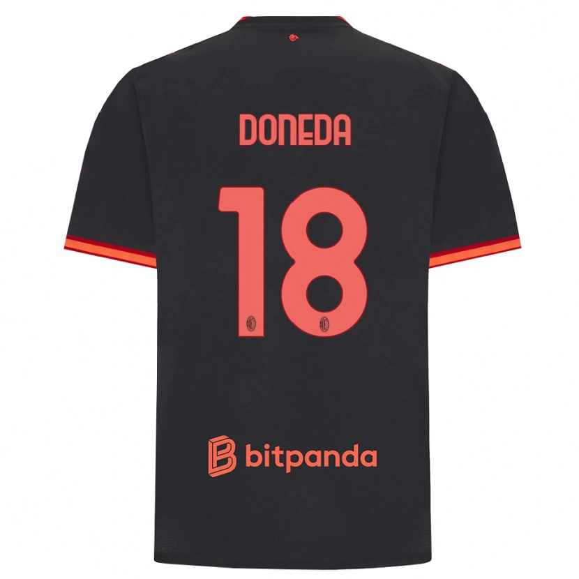 Danxen Herren Paolo Doneda #18 Schwarz Rot Ausweichtrikot Trikot 2026/27 T-Shirt Schweiz