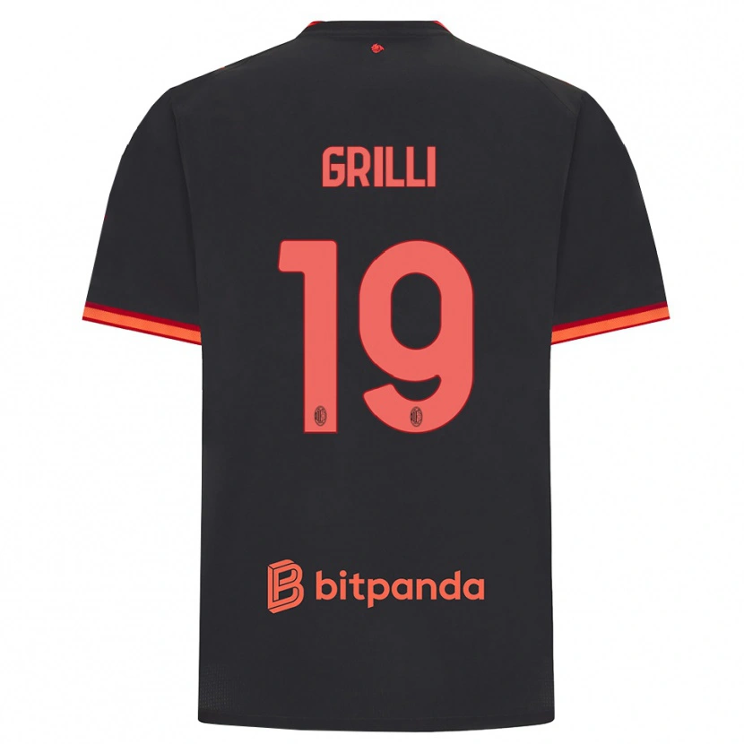 Danxen Herren Lorenzo Grilli #19 Schwarz Rot Ausweichtrikot Trikot 2026/27 T-Shirt Schweiz