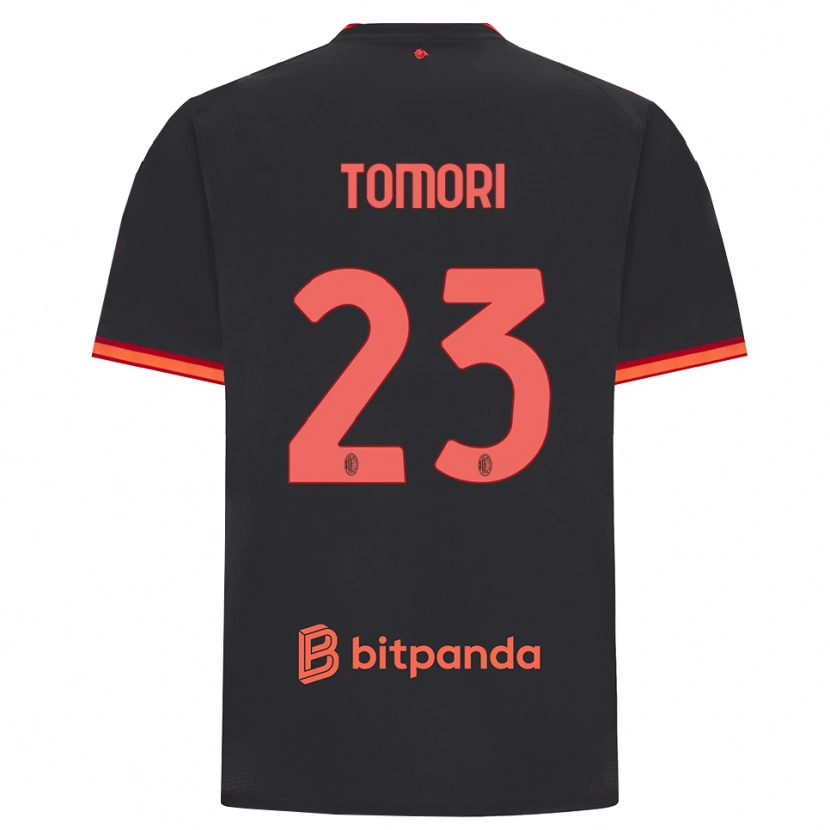 Danxen Herren Fikayo Tomori #23 Schwarz Rot Ausweichtrikot Trikot 2026/27 T-Shirt Schweiz
