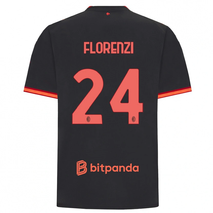 Danxen Herren Alessandro Florenzi #24 Schwarz Rot Ausweichtrikot Trikot 2026/27 T-Shirt Schweiz