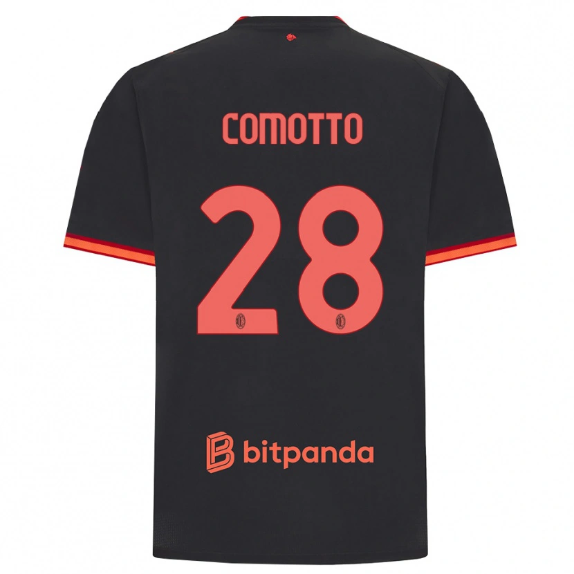 Danxen Herren Christian Comotto #28 Schwarz Rot Ausweichtrikot Trikot 2026/27 T-Shirt Schweiz
