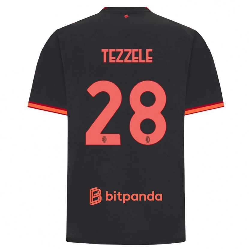 Danxen Herren Matteo Tezzele #28 Schwarz Rot Ausweichtrikot Trikot 2026/27 T-Shirt Schweiz
