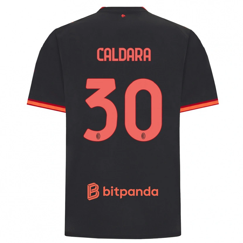 Danxen Herren Mattia Caldara #30 Schwarz Rot Ausweichtrikot Trikot 2026/27 T-Shirt Schweiz