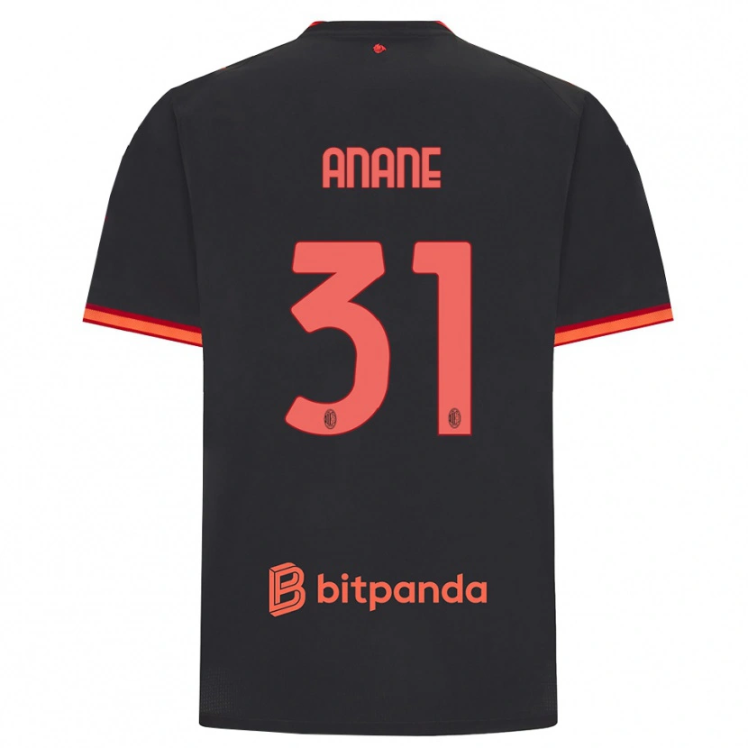 Danxen Herren Emmanuel Anane #31 Schwarz Rot Ausweichtrikot Trikot 2026/27 T-Shirt Schweiz