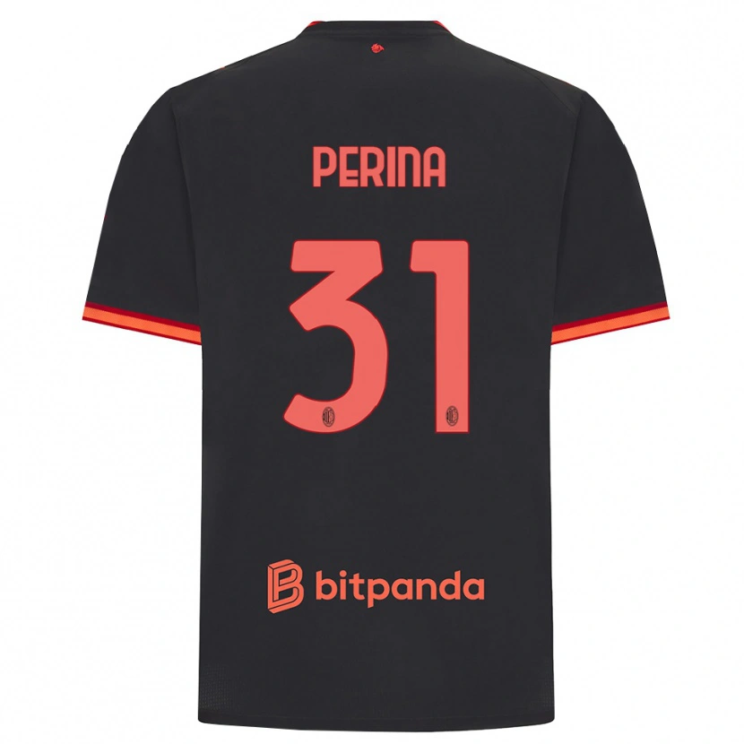 Danxen Herren Gioele Perina #31 Schwarz Rot Ausweichtrikot Trikot 2026/27 T-Shirt Schweiz