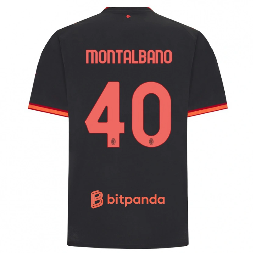 Danxen Herren Nicolo Montalbano #40 Schwarz Rot Ausweichtrikot Trikot 2026/27 T-Shirt Schweiz
