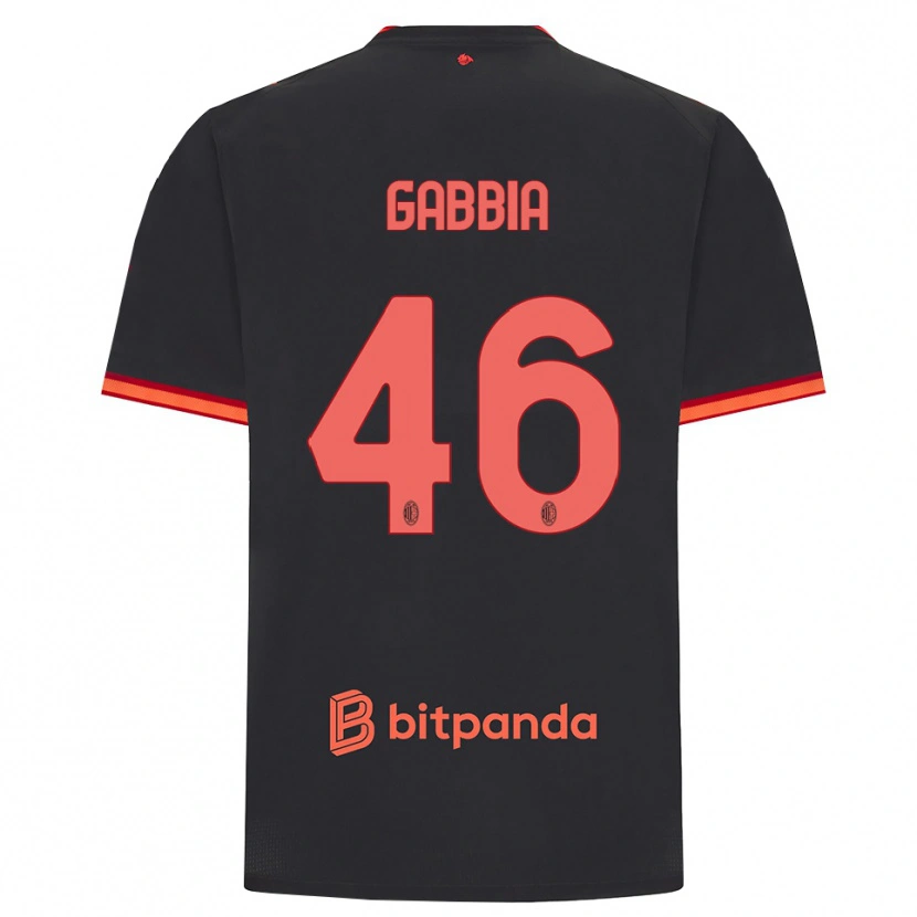 Danxen Herren Matteo Gabbia #46 Schwarz Rot Ausweichtrikot Trikot 2026/27 T-Shirt Schweiz