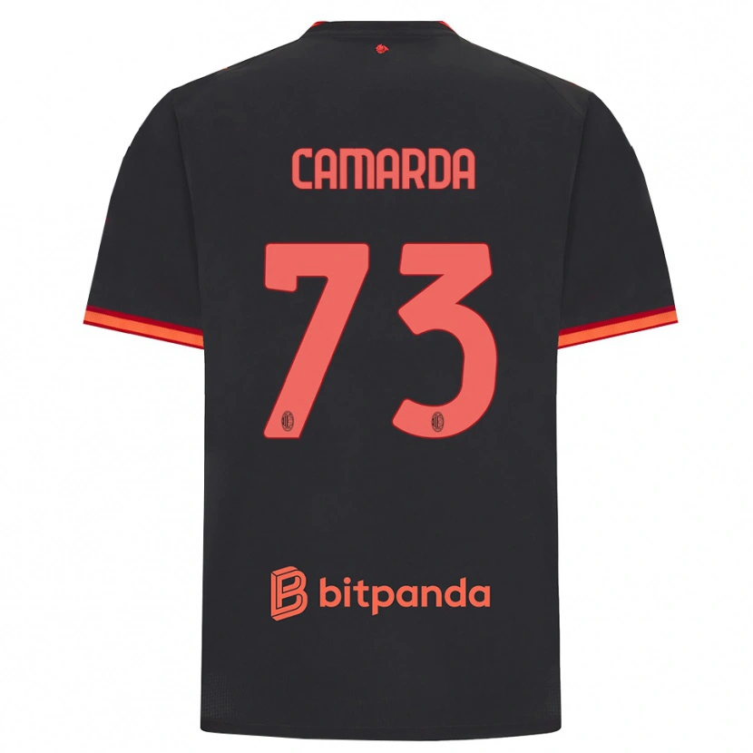 Danxen Herren Francesco Camarda #73 Schwarz Rot Ausweichtrikot Trikot 2026/27 T-Shirt Schweiz