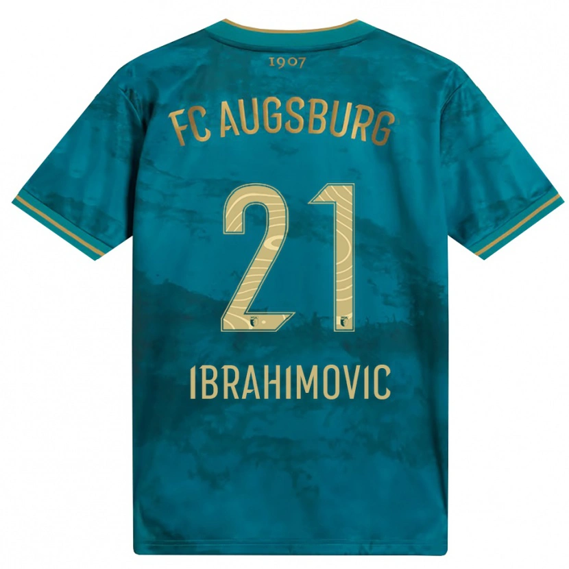 Danxen Herren Arijon Ibrahimovic #21 Grün Braun Auswärtstrikot Trikot 2026/27 T-Shirt Schweiz