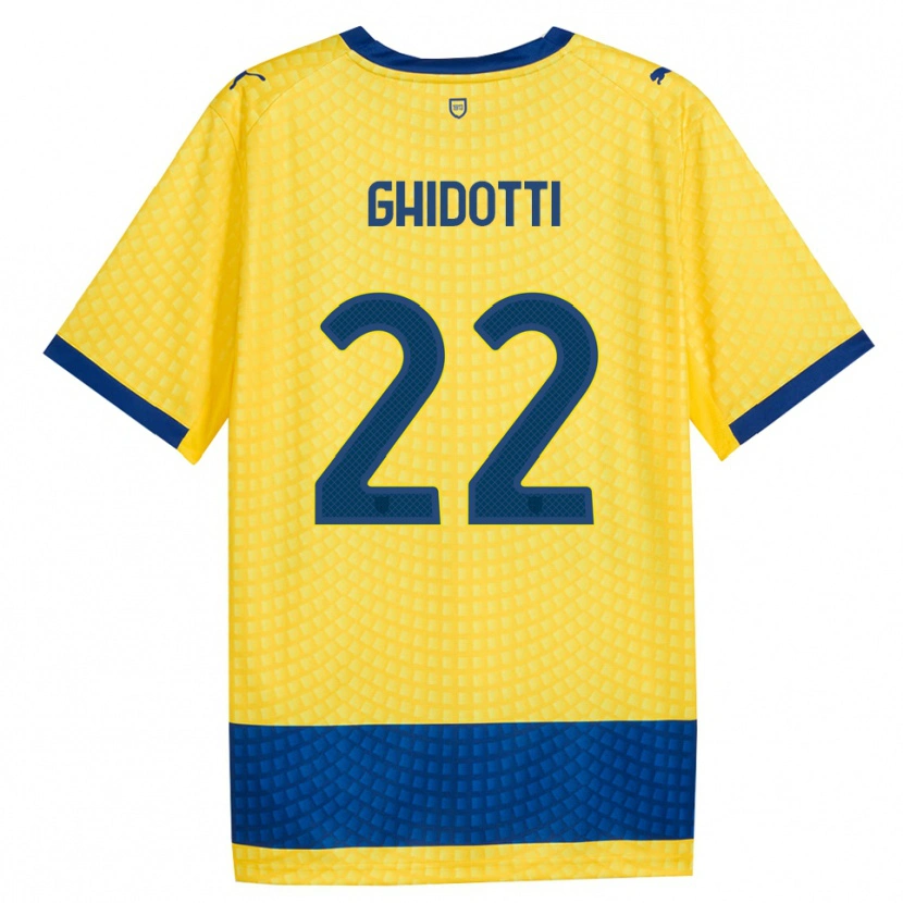 Danxen Herren Simone Ghidotti #22 Gelb Blau Schwarz Auswärtstrikot Trikot 2026/27 T-Shirt Schweiz