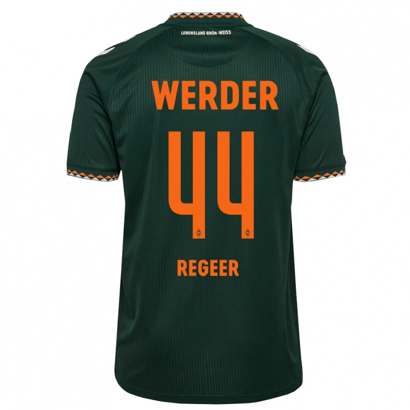Danxen Damen Youri Regeer #44 Dunkelgrün Orange Weiß Auswärtstrikot Trikot 2026/27 T-Shirt Schweiz