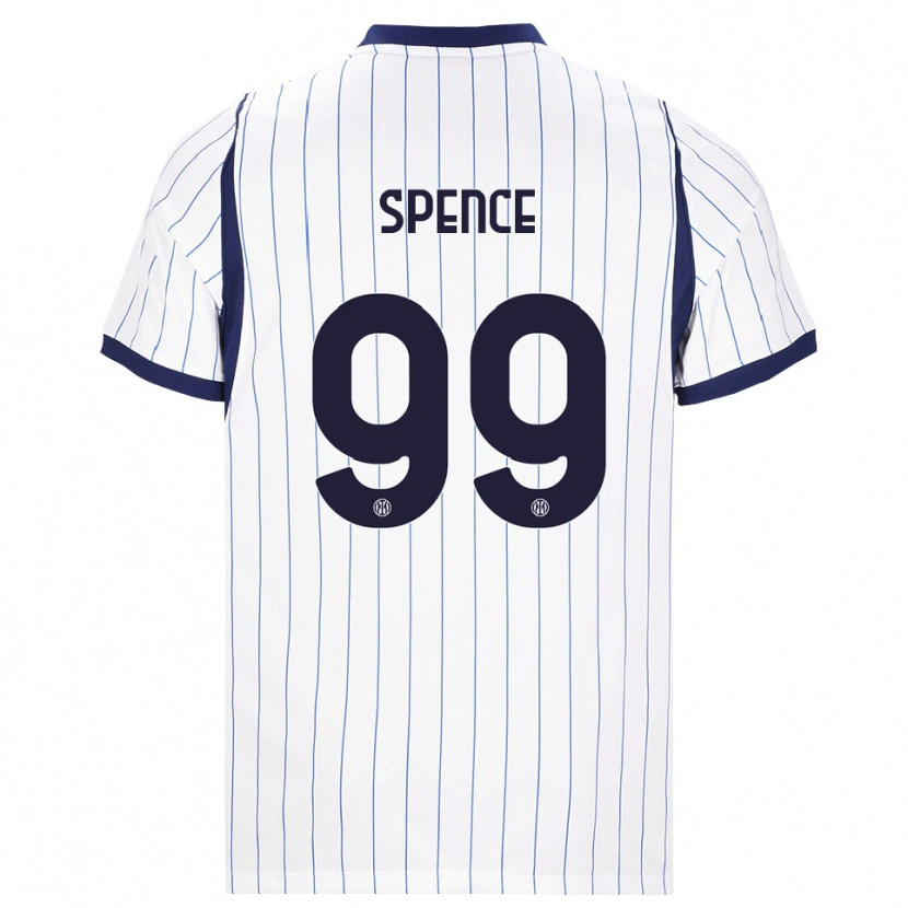 Danxen Damen Djed Spence #99 Weiß Dunkelblau Auswärtstrikot Trikot 2026/27 T-Shirt Schweiz