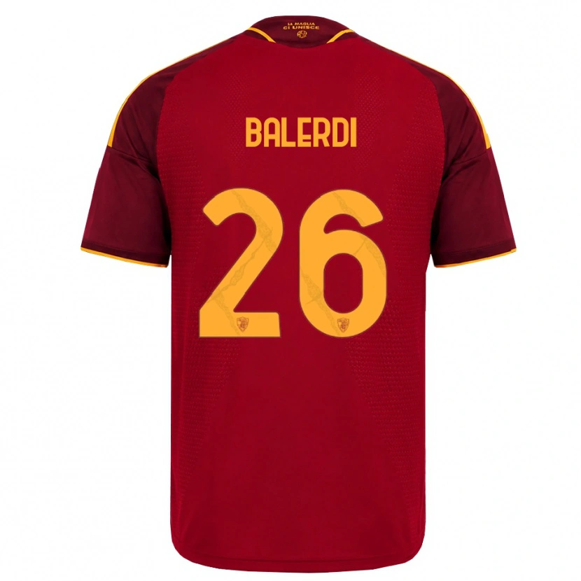 Danxen Damen Leonardo Balerdi #26 Rot Gold Gelb Heimtrikot Trikot 2026/27 T-Shirt Schweiz