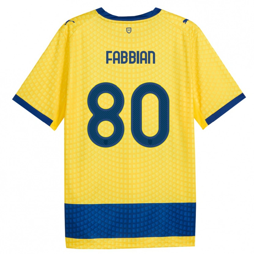 Danxen Damen Giovanni Fabbian #80 Gelb Blau Schwarz Auswärtstrikot Trikot 2026/27 T-Shirt Schweiz