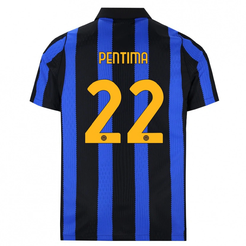 Danxen Damen Alessandro Pentima #22 Schwarz Blau Gelb Heimtrikot Trikot 2026/27 T-Shirt Schweiz