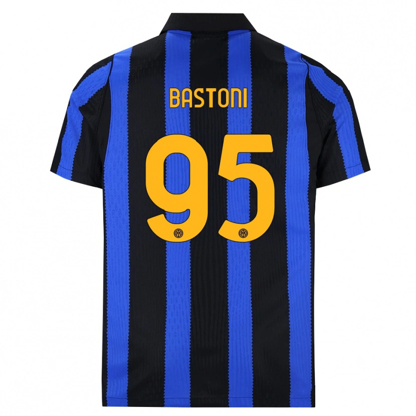 Danxen Damen Alessandro Bastoni #95 Schwarz Blau Gelb Heimtrikot Trikot 2026/27 T-Shirt Schweiz
