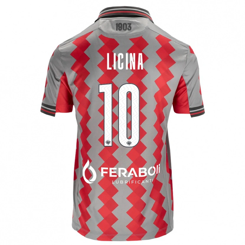 Danxen Damen Adin Licina #10 Grau Rot Weiß Heimtrikot Trikot 2026/27 T-Shirt Schweiz