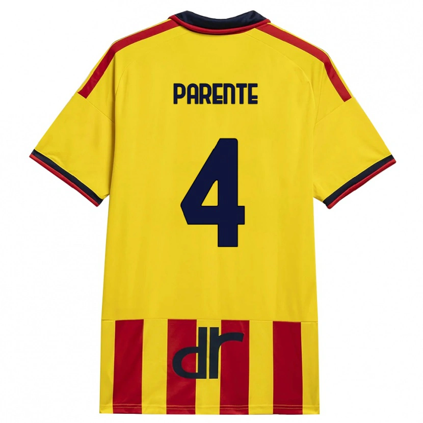 Danxen Damen Francesco Parente #4 Gelb Rot Heimtrikot Trikot 2026/27 T-Shirt Schweiz