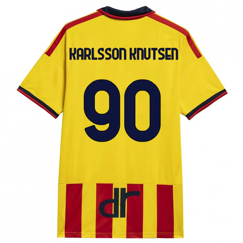 Danxen Damen Storm Karlsson Knutsen #90 Gelb Rot Heimtrikot Trikot 2026/27 T-Shirt Schweiz