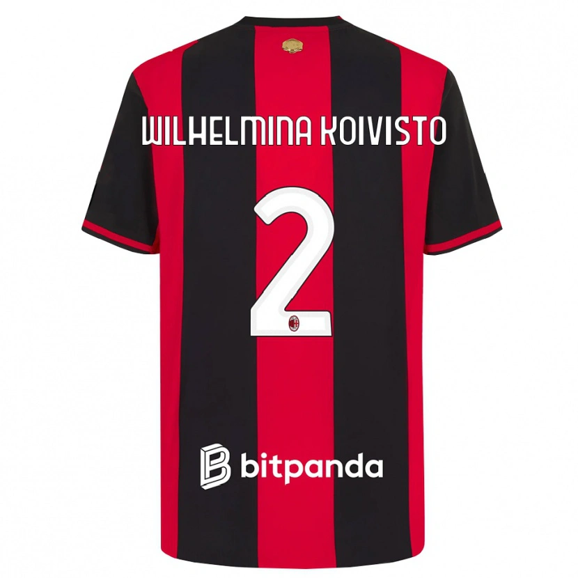 Danxen Damen Emma Wilhelmina Koivisto #2 Rot Schwarz Weiß Heimtrikot Trikot 2026/27 T-Shirt Schweiz