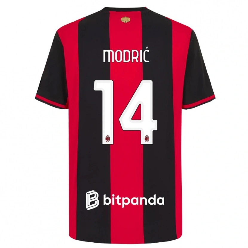 Danxen Damen Luka Modrić #14 Rot Schwarz Weiß Heimtrikot Trikot 2026/27 T-Shirt Schweiz