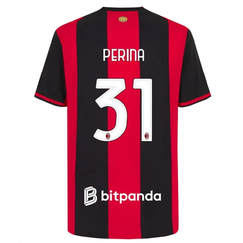 Danxen Damen Gioele Perina #31 Rot Schwarz Weiß Heimtrikot Trikot 2026/27 T-Shirt Schweiz