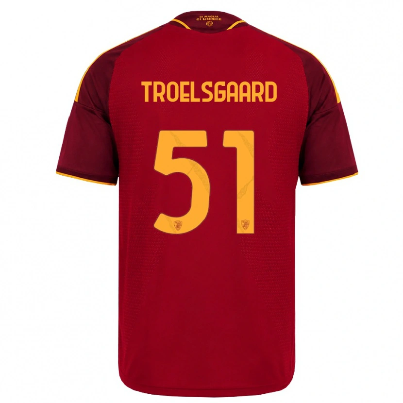 Danxen Damen Sanne Troelsgaard #51 Rot Gold Gelb Heimtrikot Trikot 2026/27 T-Shirt Schweiz