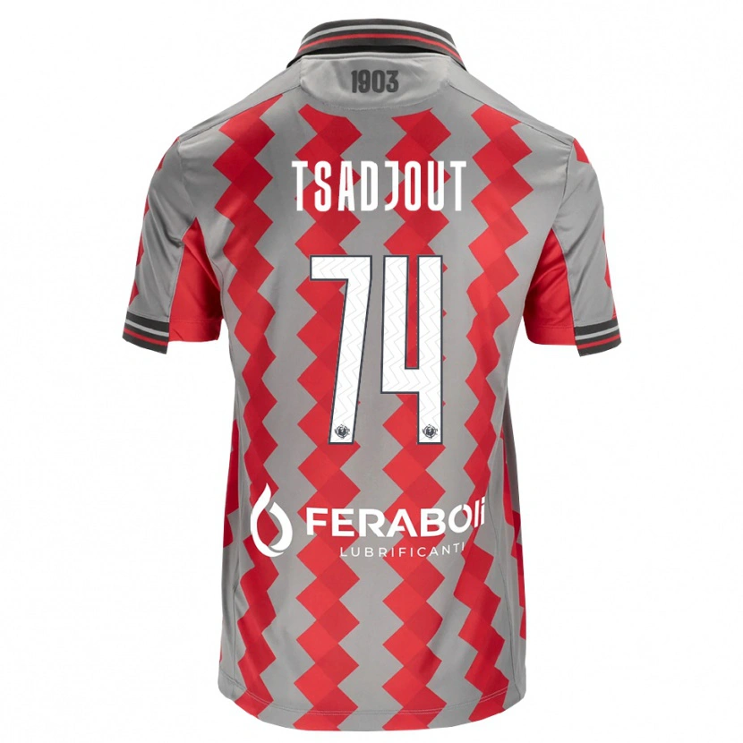 Danxen Damen Frank Tsadjout #74 Grau Rot Weiß Heimtrikot Trikot 2026/27 T-Shirt Schweiz